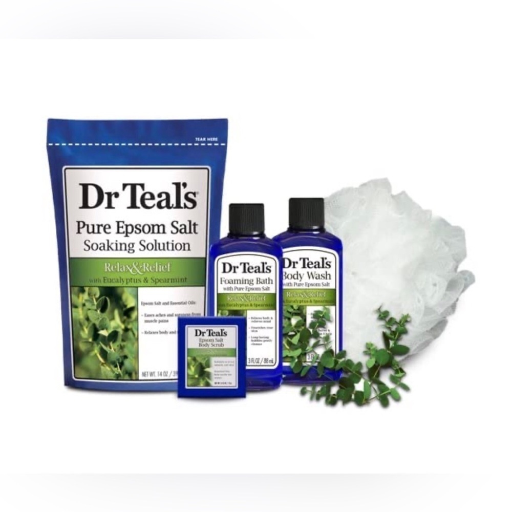 Dr. Teal's Epsom Salt Eucalyptus & Spearmint Regimen Set with Reusable Container